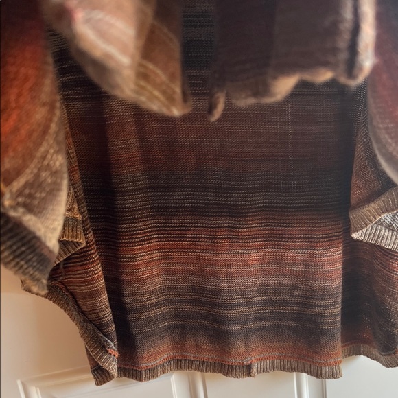 Cozy Striped Turtleneck Poncho - Picture 4 of 4